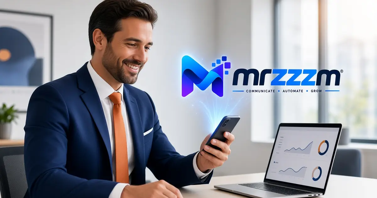 UK estate agent capturing a property enquiry with mrzzzm AI chat on a phone